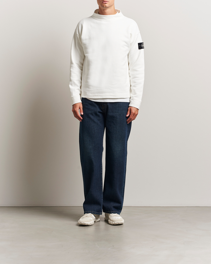 Heren | Truien | Stone Island | RAW Knitted Cotton Crew Neck Natural