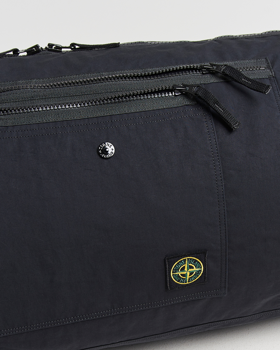 Heren | Tassen | Stone Island | Aluminum Tela Cotton Ripstop Weekendbag Black