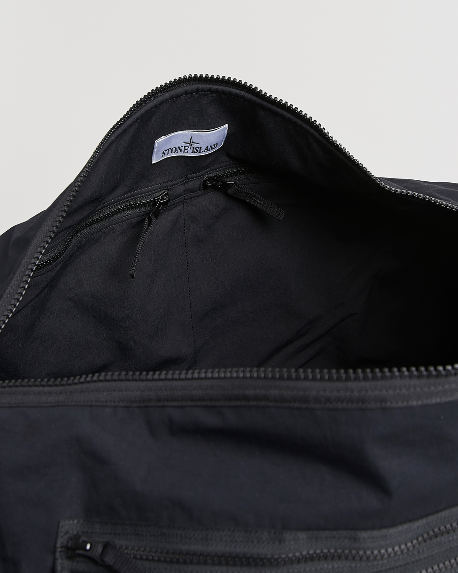 Heren | Tassen | Stone Island | Aluminum Tela Cotton Ripstop Weekendbag Black
