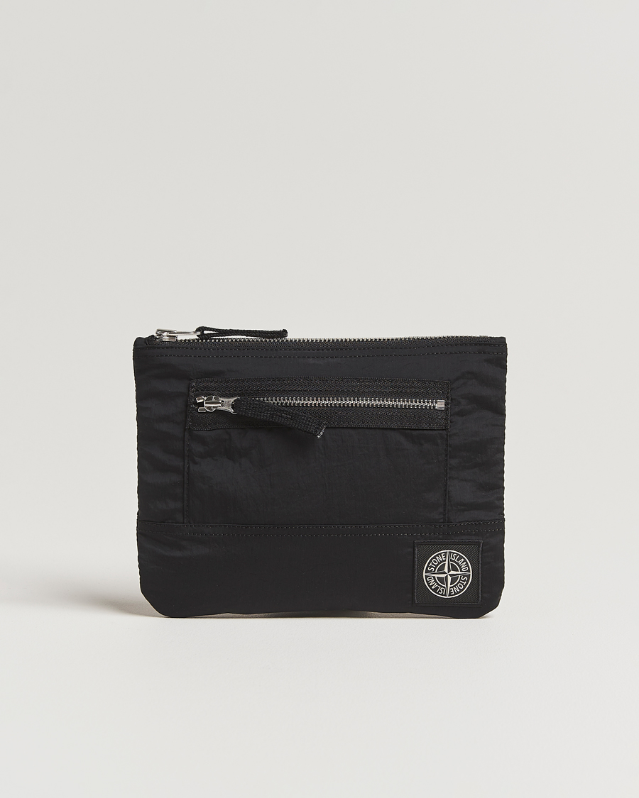 Heren | Portemonnees | Stone Island | Nylon Metal Zip Wallet Black