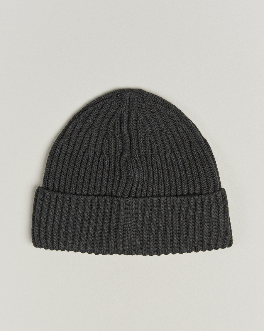 Heren | Stone Island Full Rib Wool Beanie Lead Grey | Stone Island | Full Rib Wool Beanie Lead Grey