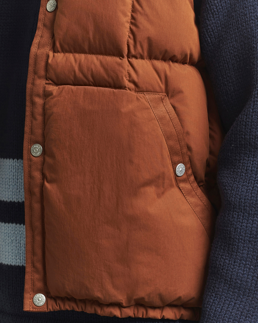 Heren | Gilets | Stone Island | Marina Cotton/Nylon Tela Down Vest Tobacco