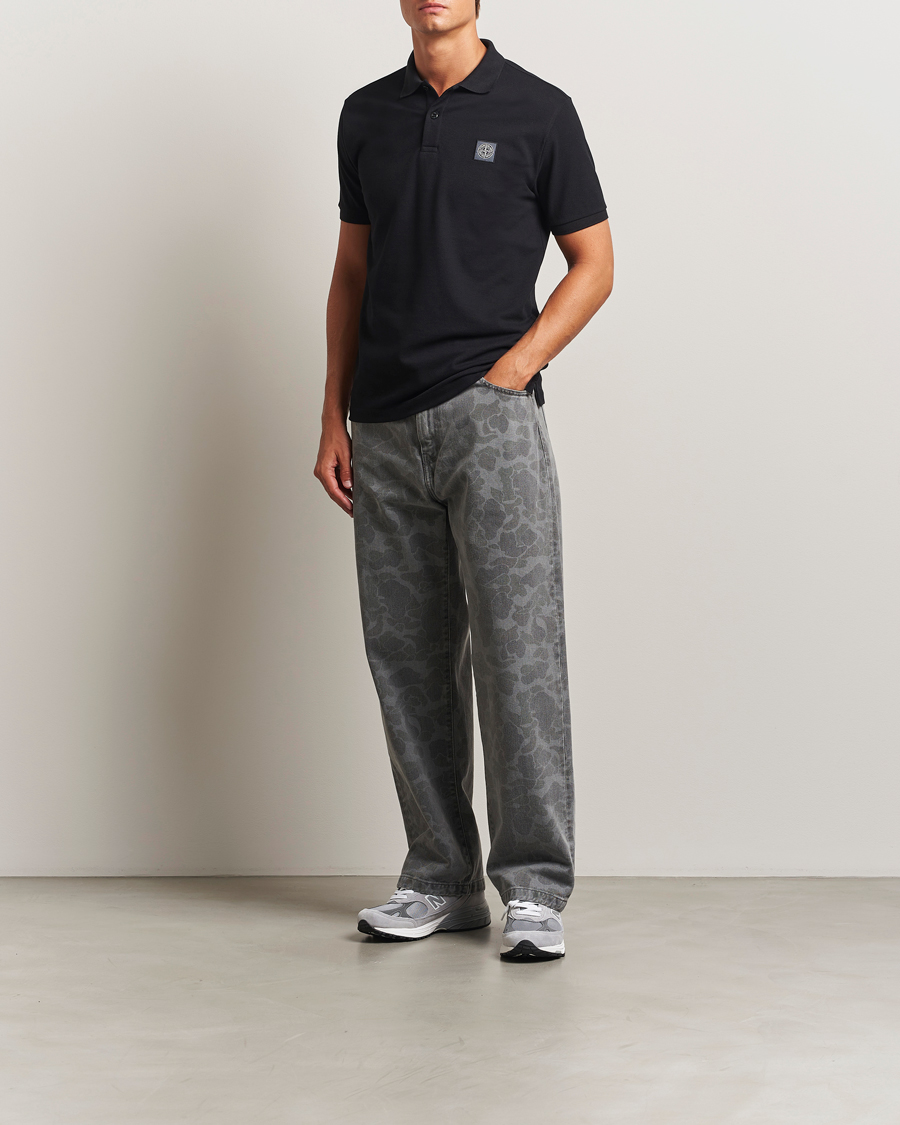 Heren | Polo's | Stone Island | Organic Cotton Pique Polo Black