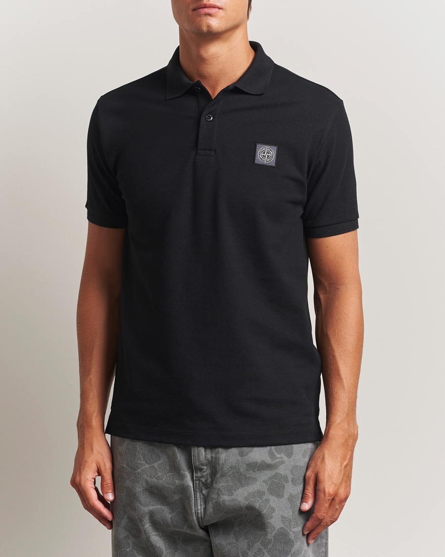 Heren | Polo's | Stone Island | Organic Cotton Pique Polo Black
