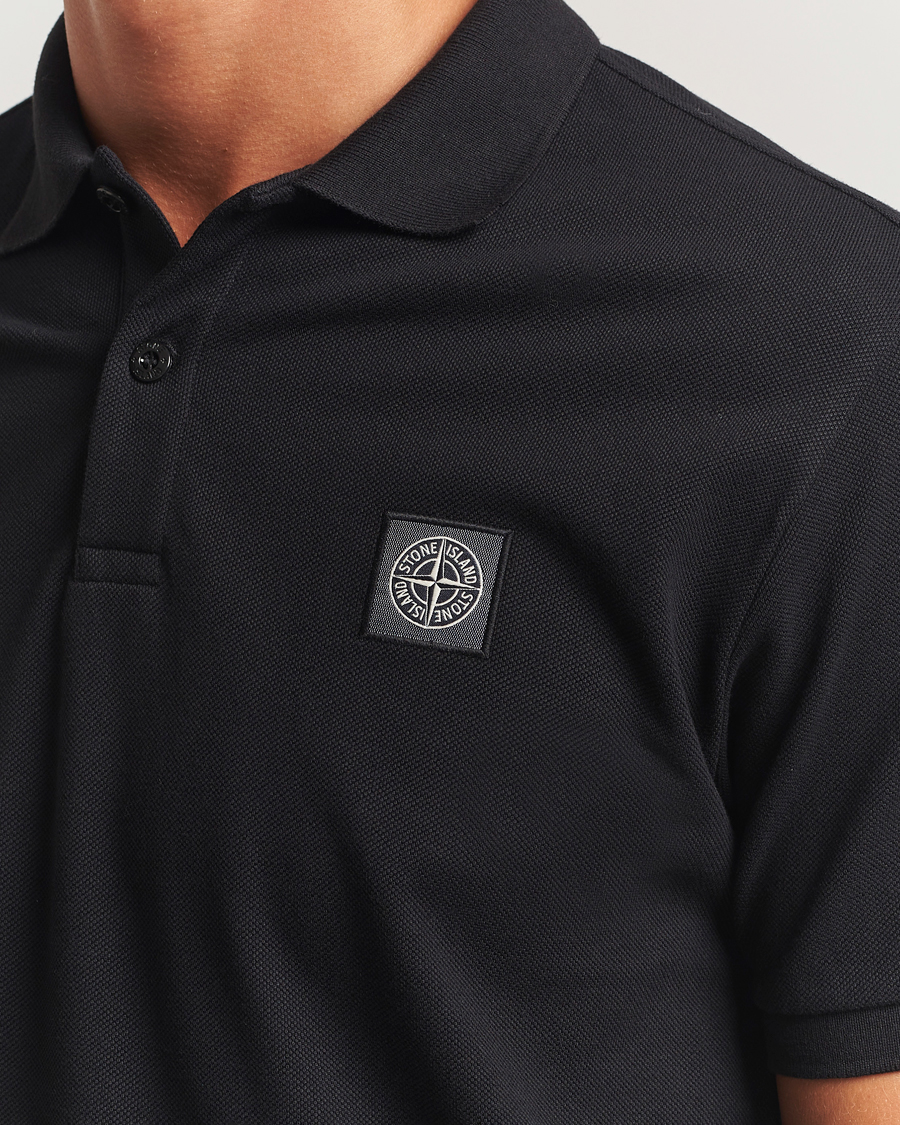 Heren | Polo's | Stone Island | Organic Cotton Pique Polo Black