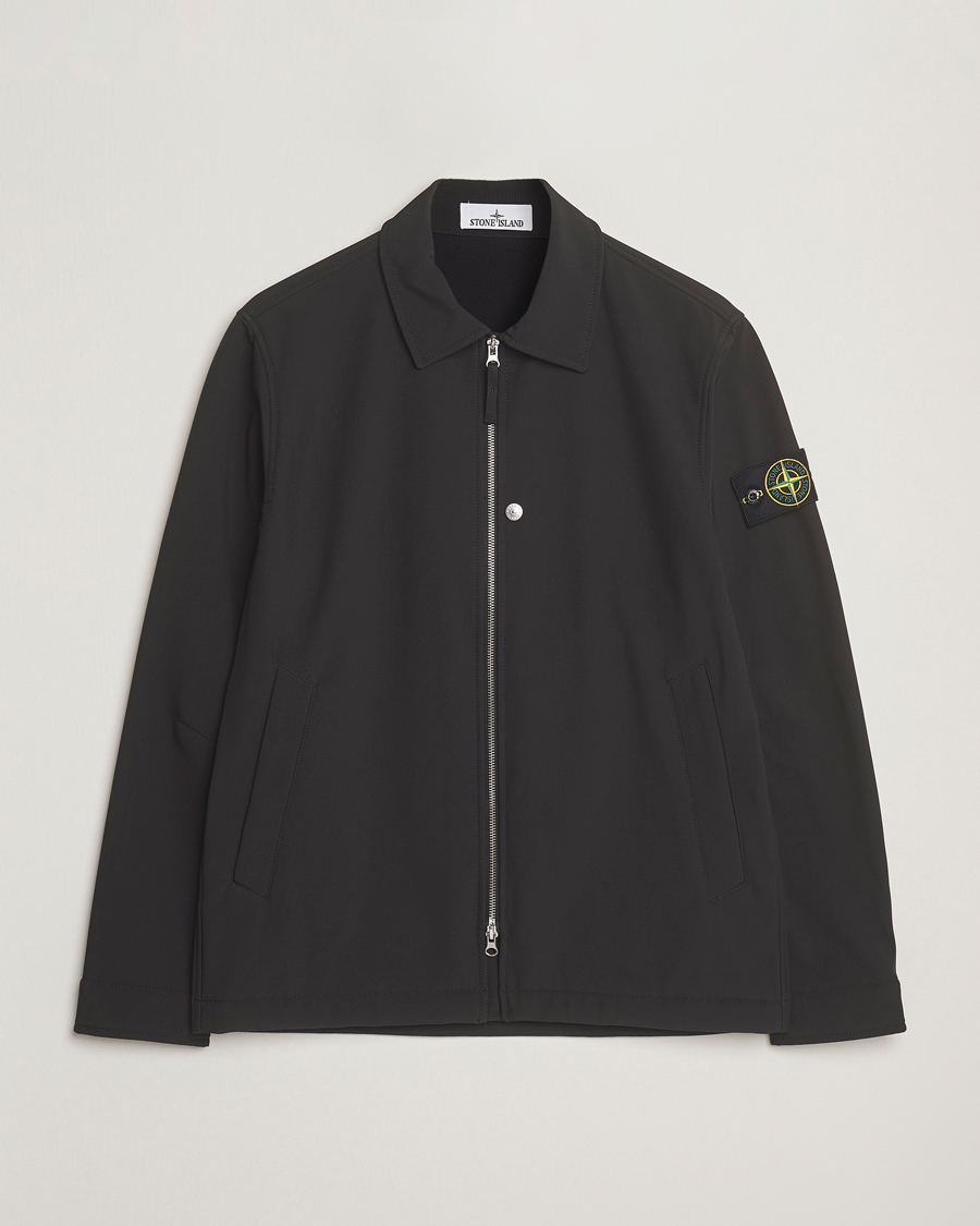 Heren | Jassen | Stone Island | Soft Shell Shirt Jacket Black