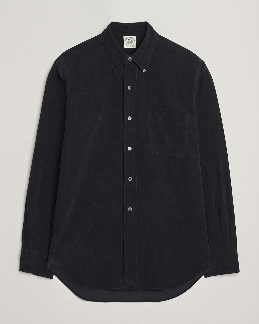 Heren | Overhemden | Kamakura Shirts | Vintage Ivy Needle Cord Shirt Black