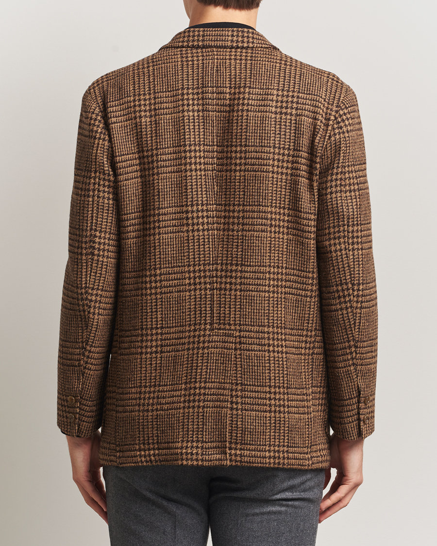 Heren | Blazers | Kamakura Shirts | Unconstructed Ivy Blazer Brown Glenplaid