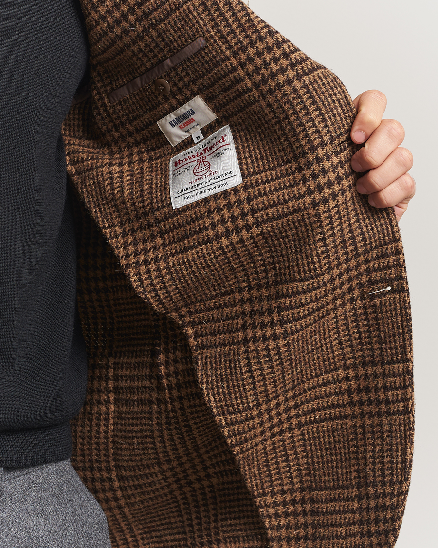 Heren | Blazers | Kamakura Shirts | Unconstructed Ivy Blazer Brown Glenplaid