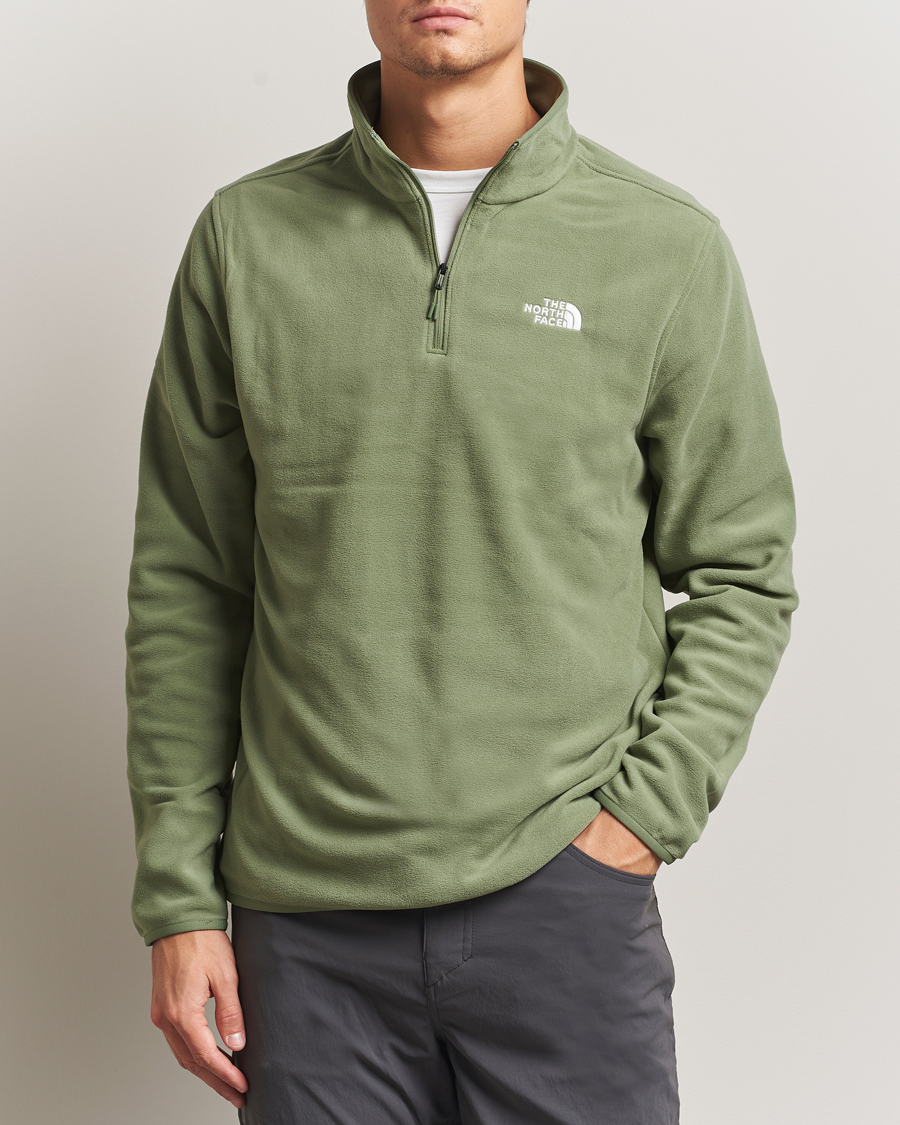 Heren | Truien | The North Face | Glacier Fleece 1/4 Zip Sage Green