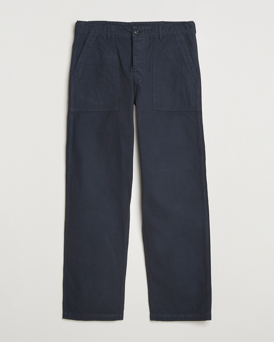 Heren | Broeken | orSlow | Regular Fit Original Sateen Fatigue Pants Navy