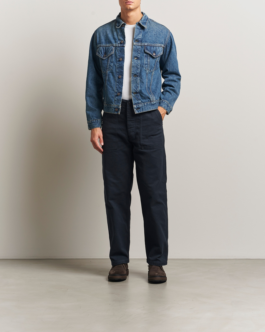 Heren | Broeken | orSlow | Regular Fit Original Sateen Fatigue Pants Navy
