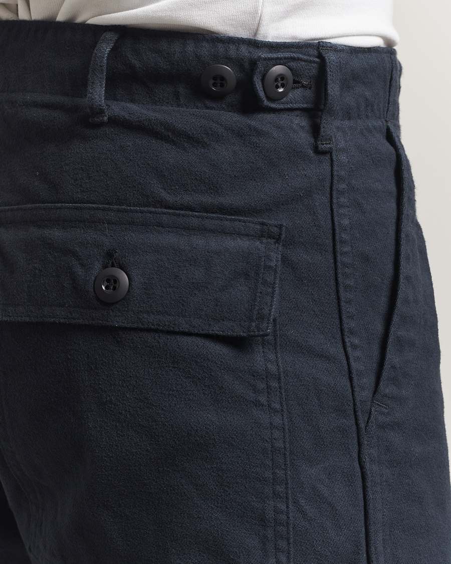 Heren | Broeken | orSlow | Regular Fit Original Sateen Fatigue Pants Navy