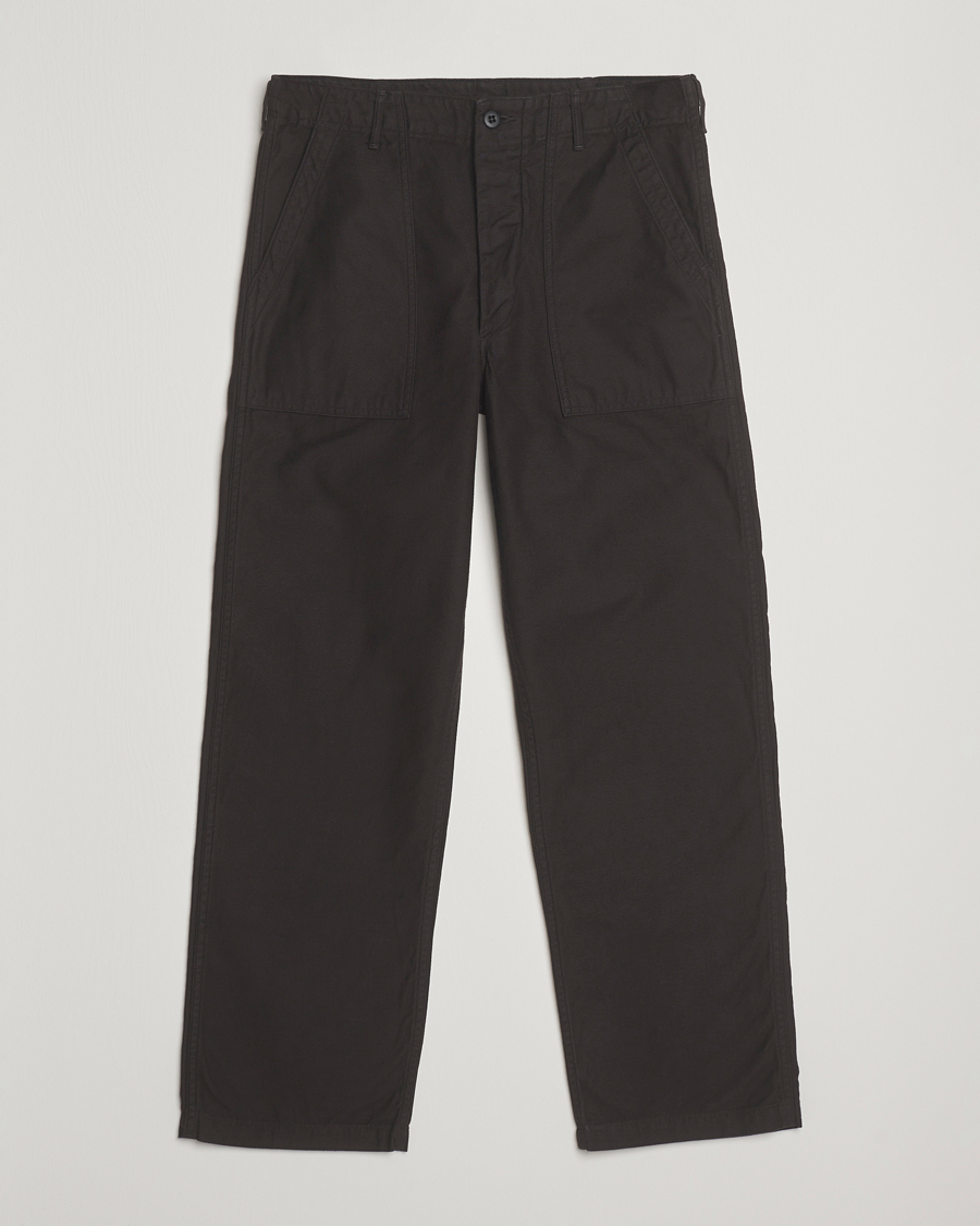 Heren | Broeken | orSlow | Regular Fit Original Sateen Fatigue Pants Black