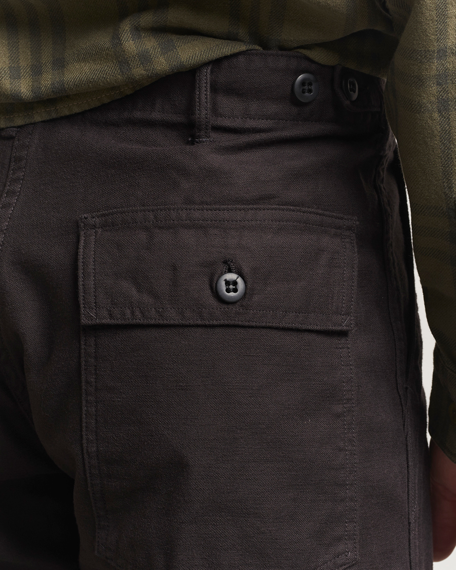 Heren | Broeken | orSlow | Regular Fit Original Sateen Fatigue Pants Black