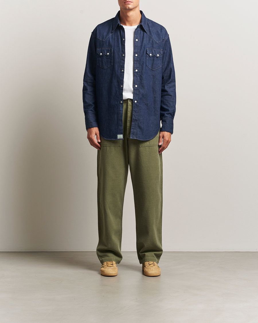 Heren | Broeken | orSlow | Vintage Fit Fatigue Pants Dark Olive