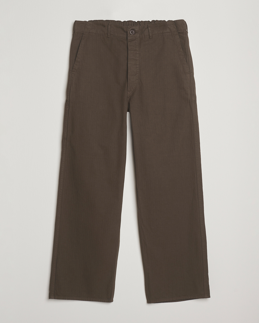 Heren | Broeken | orSlow | Wide Fit French Work Pants Coffee Brown