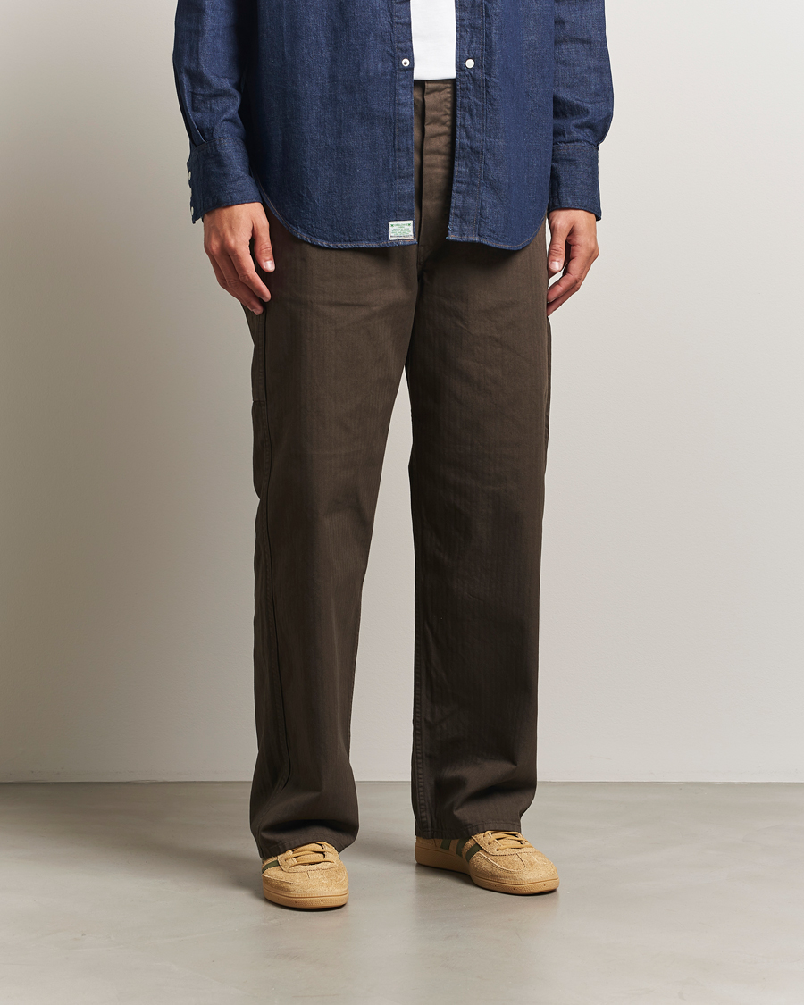 Heren | Broeken | orSlow | Wide Fit French Work Pants Coffee Brown