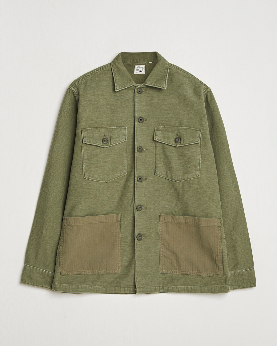 Heren | Overhemden | orSlow | 4 Pockets US Army Shirt Dark Olive