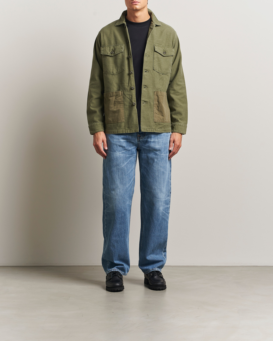 Heren | Overhemden | orSlow | 4 Pockets US Army Shirt Dark Olive