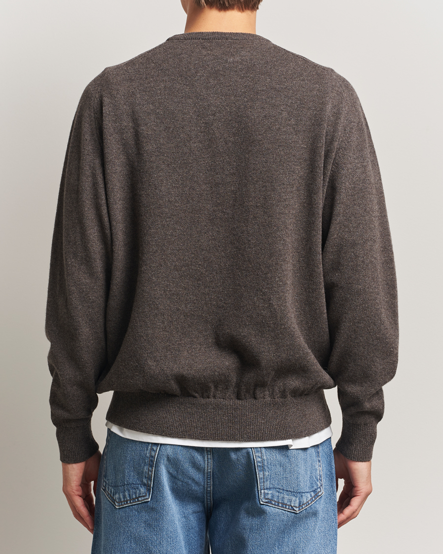 Heren | Truien | orSlow | Simple Crew Neck Sweater Brown