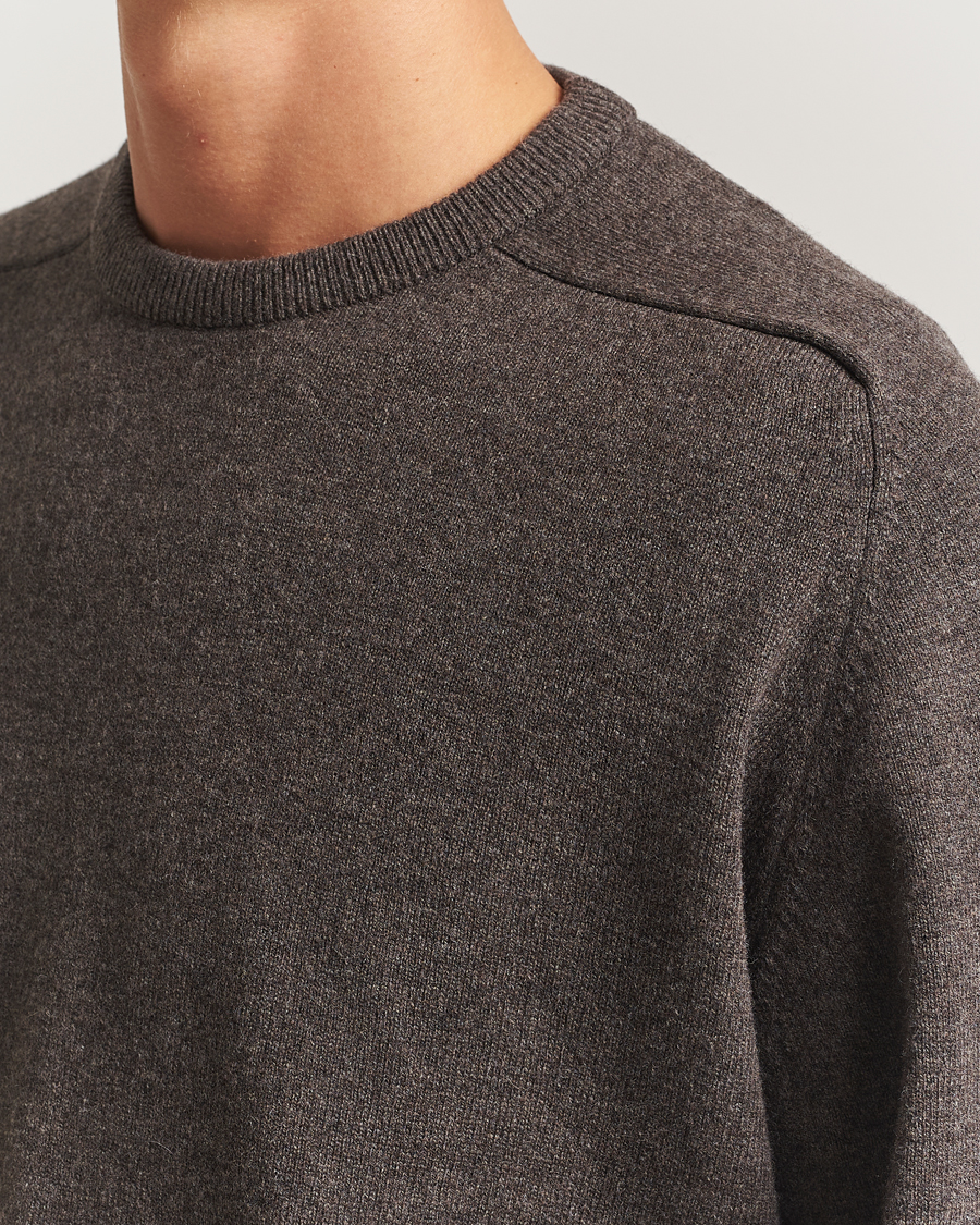 Heren | Truien | orSlow | Simple Crew Neck Sweater Brown
