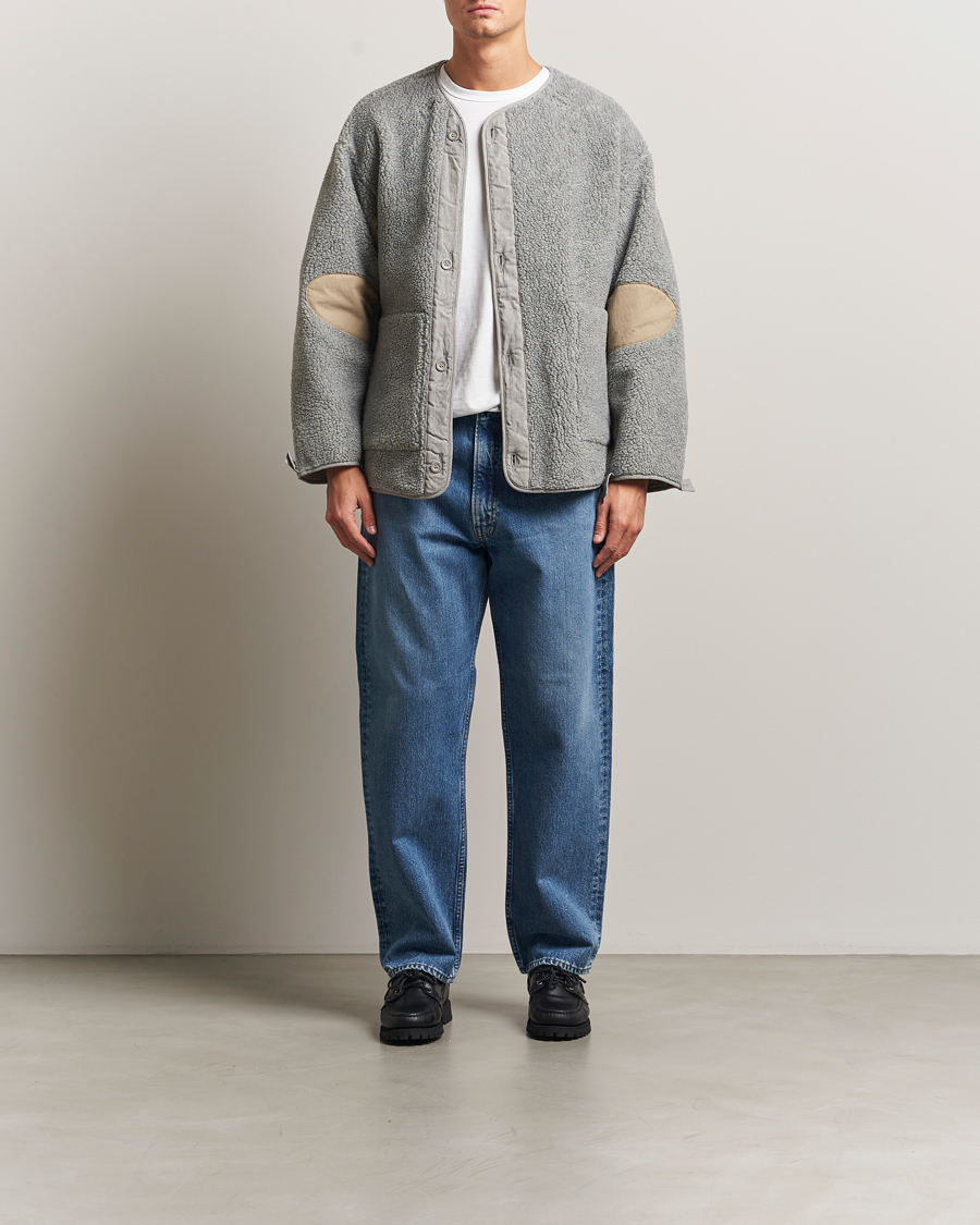 Heren | Truien | orSlow | M-65 Tail Coat Liner Light Grey