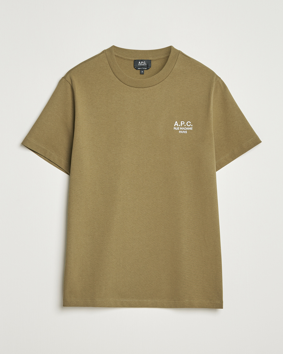 Heren | T-shirts | A.P.C. | Rue Madame T-Shirt Khaki Green