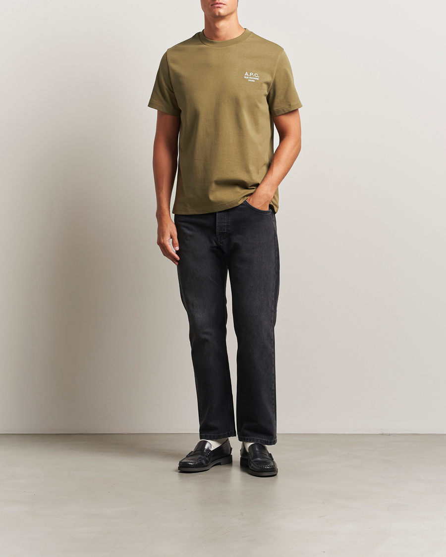 Heren | T-shirts | A.P.C. | Rue Madame T-Shirt Khaki Green