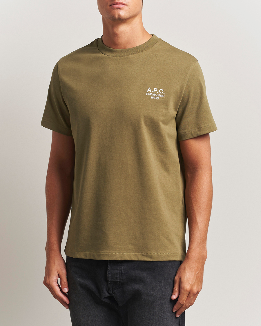 Heren | T-shirts | A.P.C. | Rue Madame T-Shirt Khaki Green
