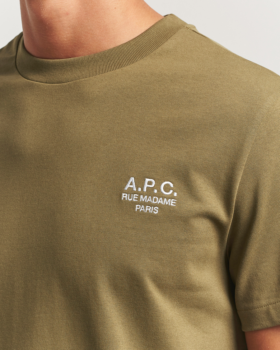 Heren | T-shirts | A.P.C. | Rue Madame T-Shirt Khaki Green