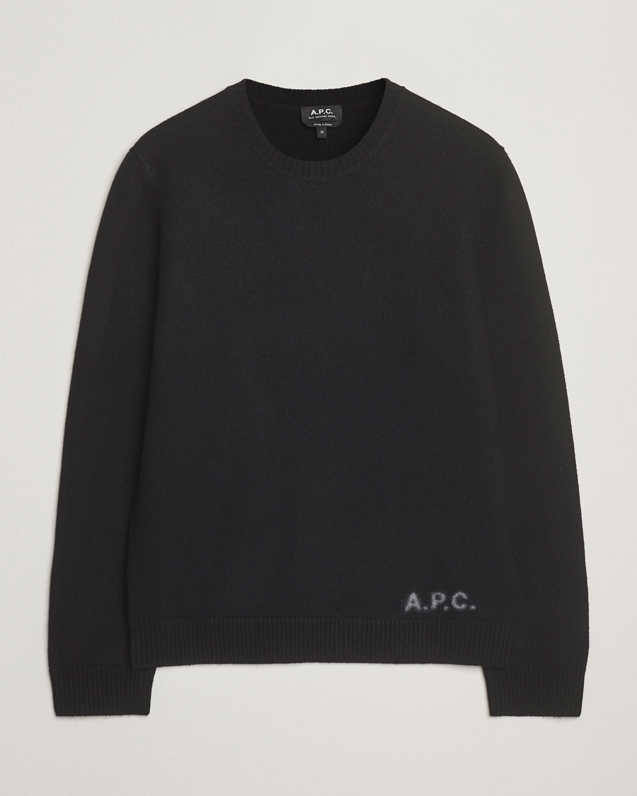 Heren | Truien | A.P.C. | Edward Wool Knitted Sweater Black