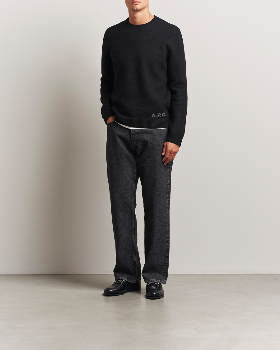 Heren | Truien | A.P.C. | Edward Wool Knitted Sweater Black