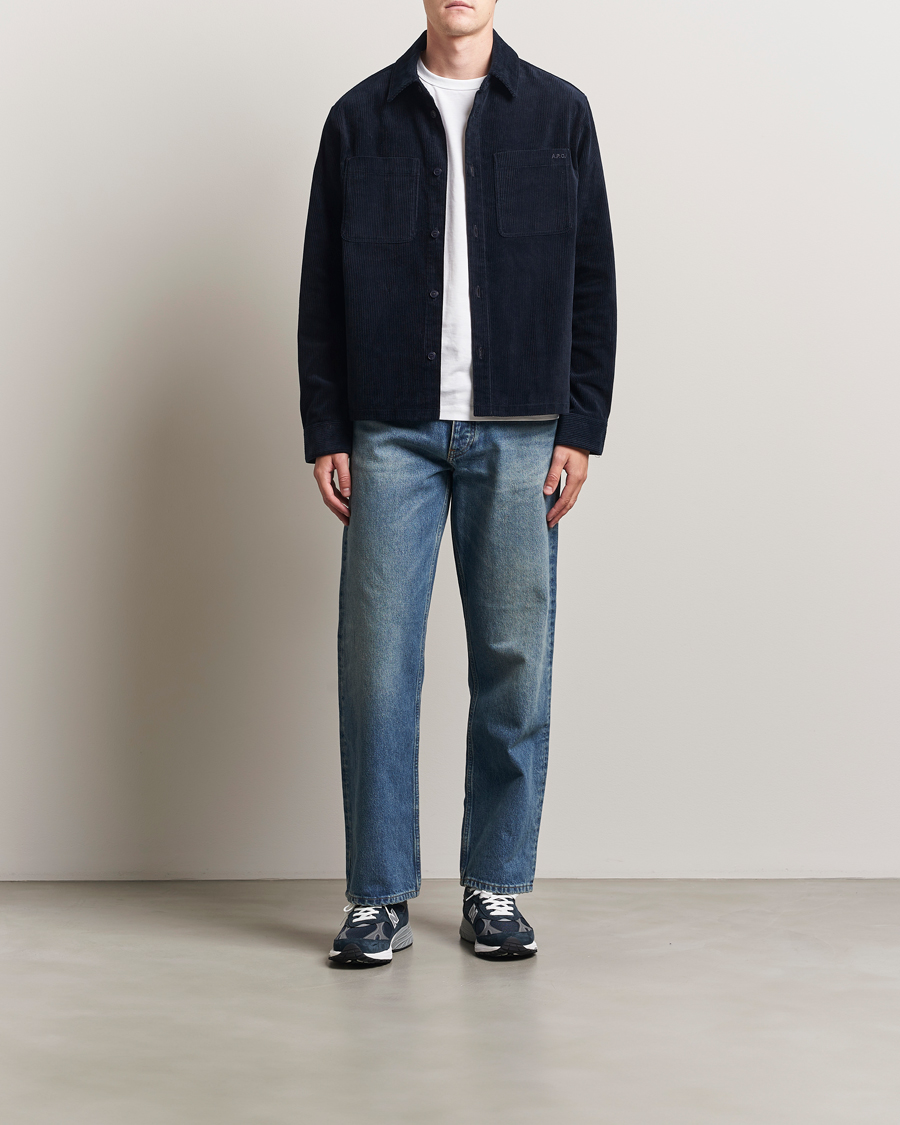 Heren | Overhemden | A.P.C. | Leon Corduroy Overshirt Dark Navy