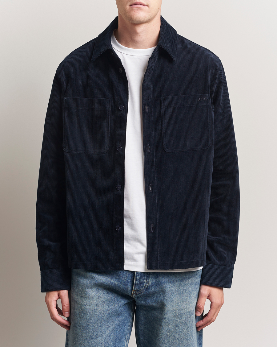 Heren | Overhemden | A.P.C. | Leon Corduroy Overshirt Dark Navy