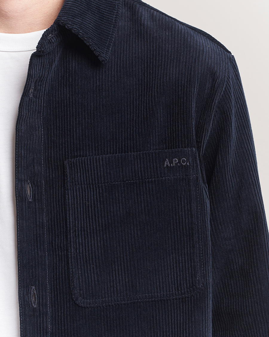 Heren | Overhemden | A.P.C. | Leon Corduroy Overshirt Dark Navy
