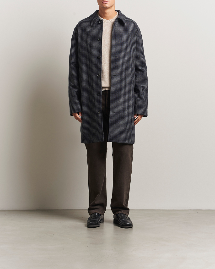 Heren | Jassen | A.P.C. | Paul Wool Houndstooth Coat Anthracite