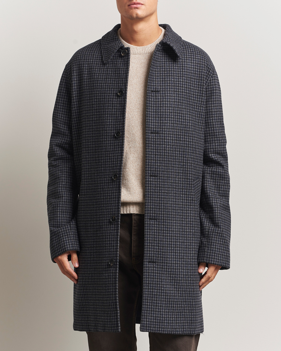 Heren | Jassen | A.P.C. | Paul Wool Houndstooth Coat Anthracite