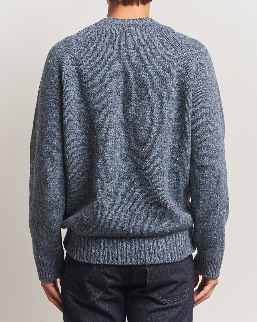 Heren | Truien | A.P.C. | Harris Wool Knitted Sweater Blue Grey
