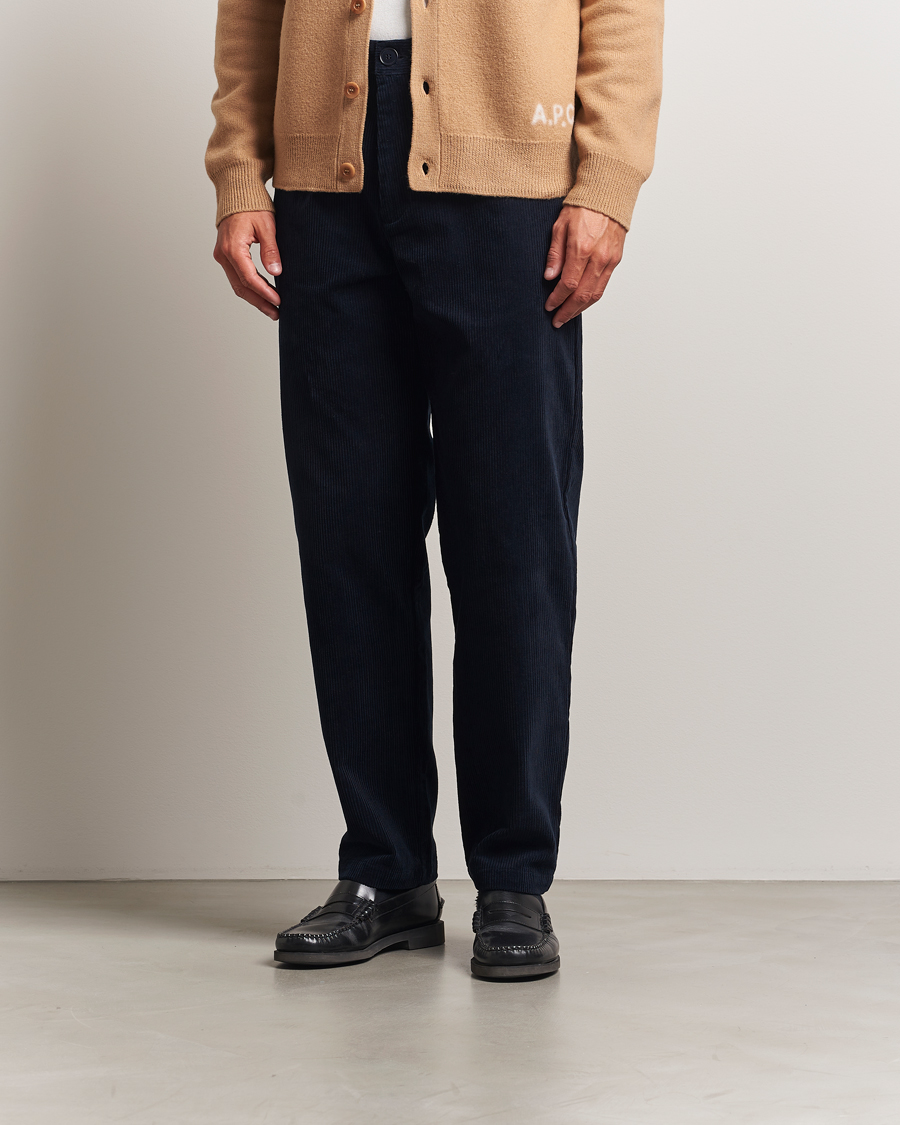 Heren | Broeken | A.P.C. | Lawrence Corduroy Trousers Dark Navy