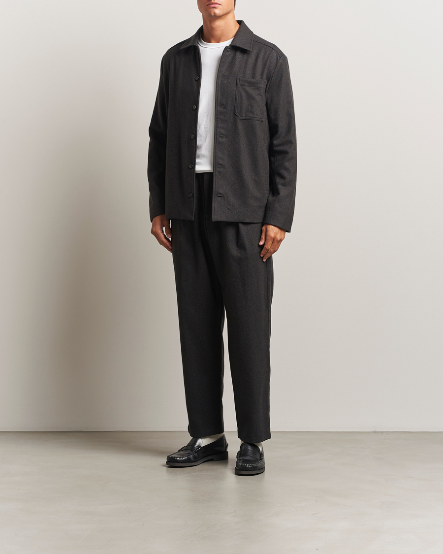 Heren | Jassen | A.P.C. | Jamie Wool Flannel Shirt Jacket Dark Brown