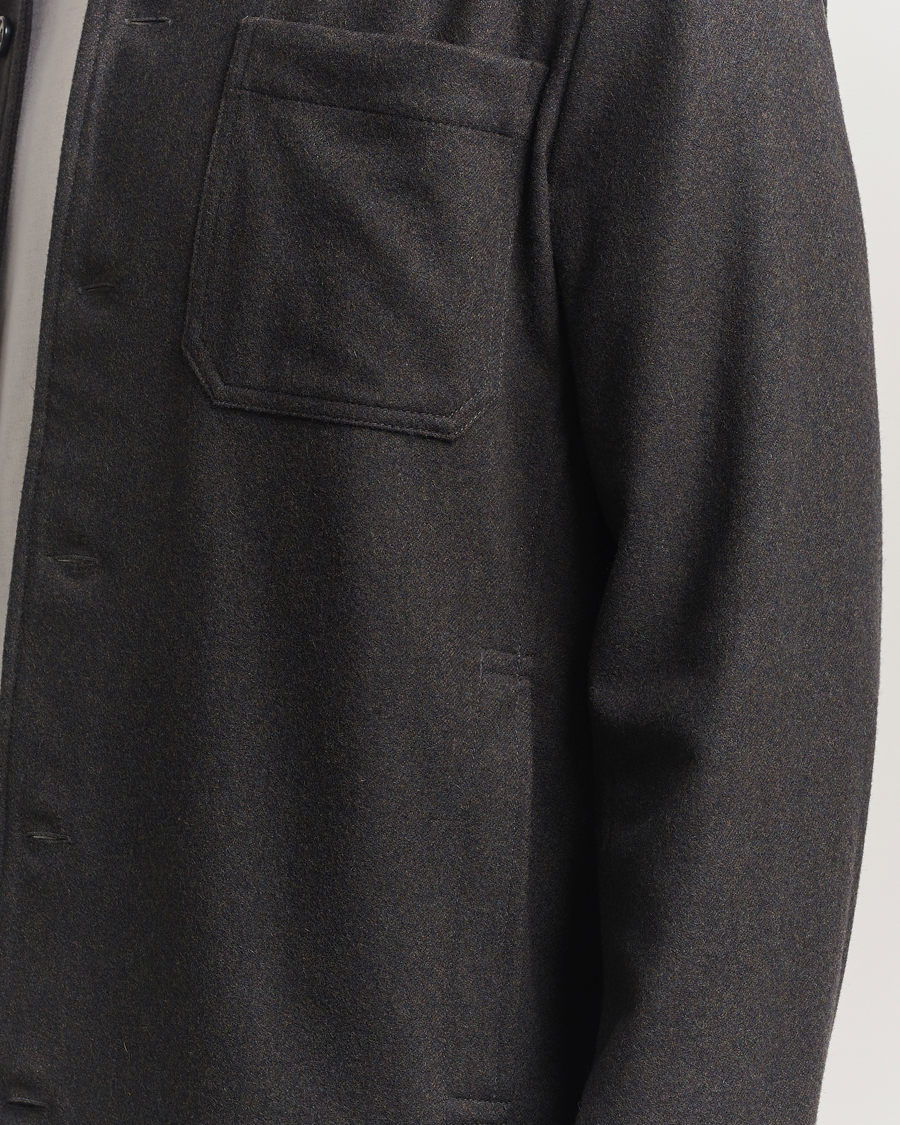 Heren | Jassen | A.P.C. | Jamie Wool Flannel Shirt Jacket Dark Brown