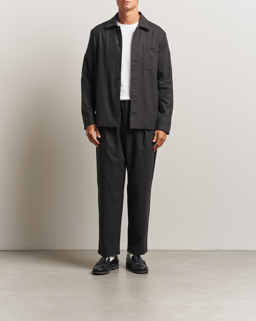Heren | Broeken | A.P.C. | Renato Wool Flannel Trousers Dark Brown