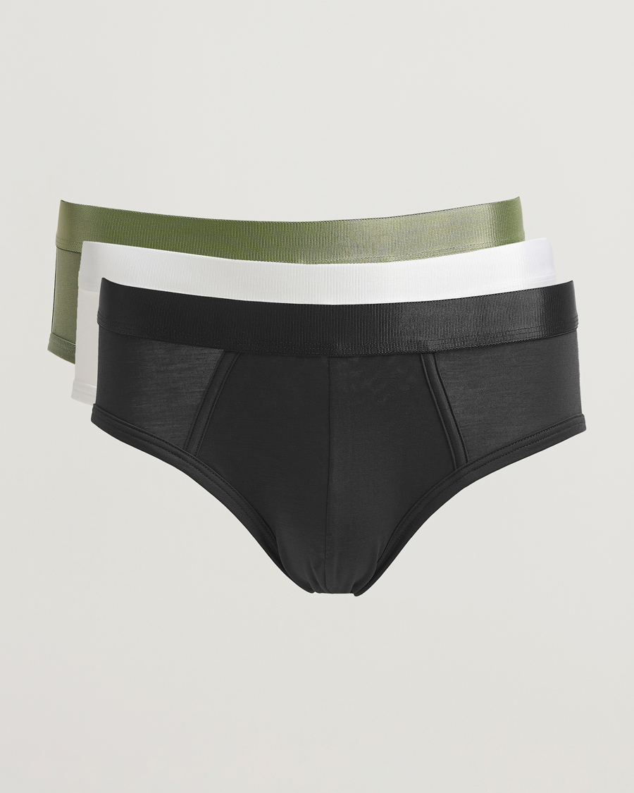 Heren | Ondergoed | CDLP | 3-Pack Y-Brief Black/White/Sage