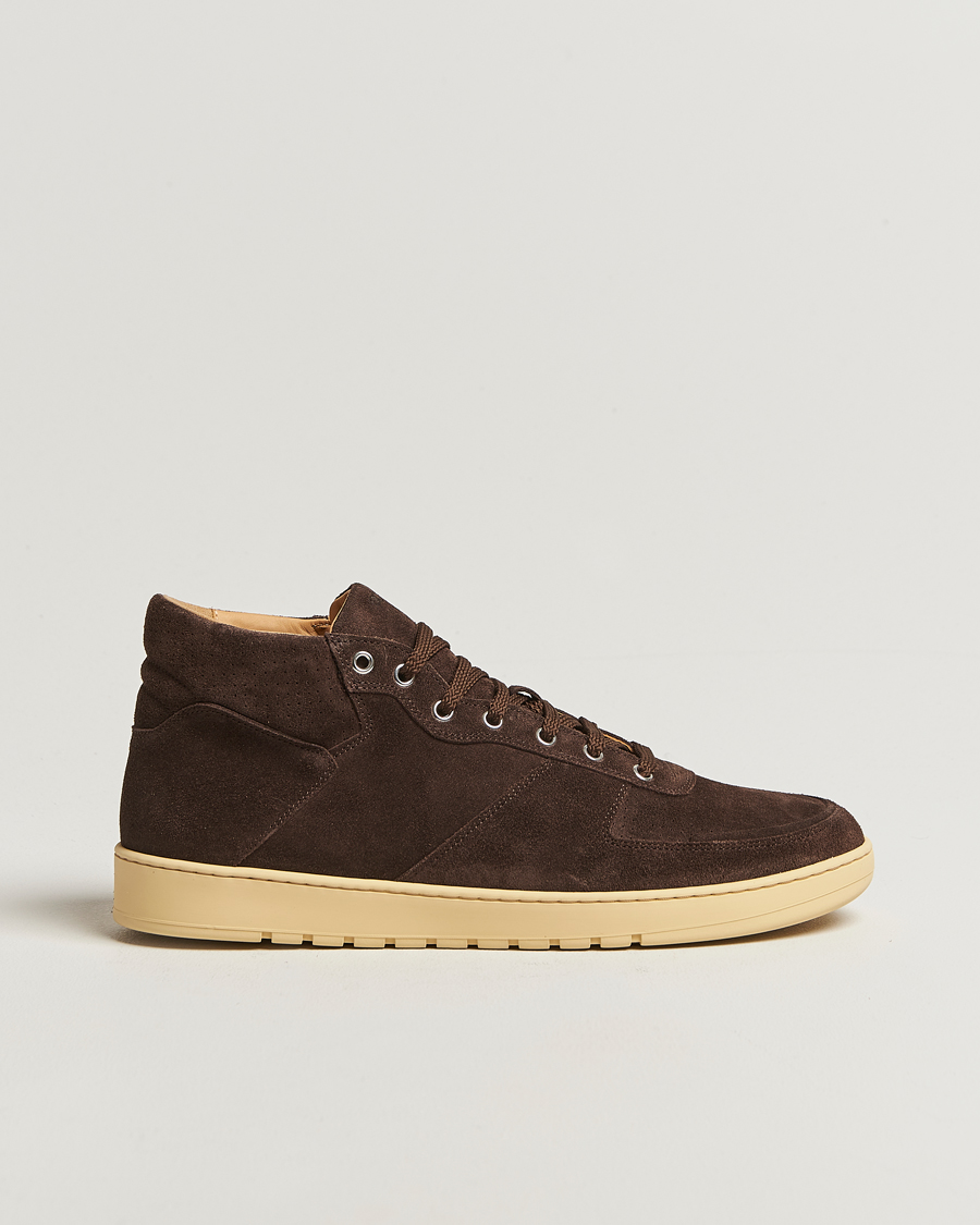 Heren | Sneakers | CQP | Center Mid Suede Sneaker Dark Brown