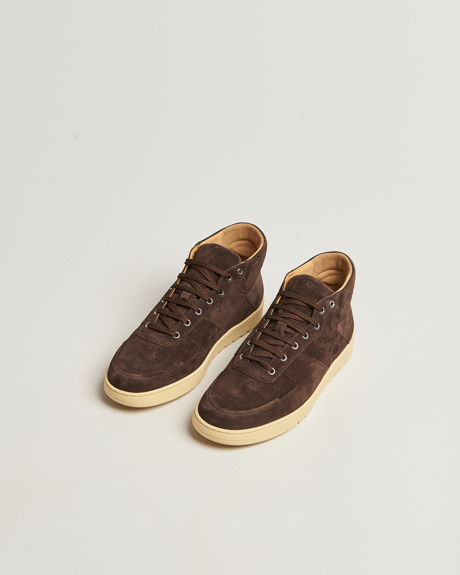 Heren | Sneakers | CQP | Center Mid Suede Sneaker Dark Brown
