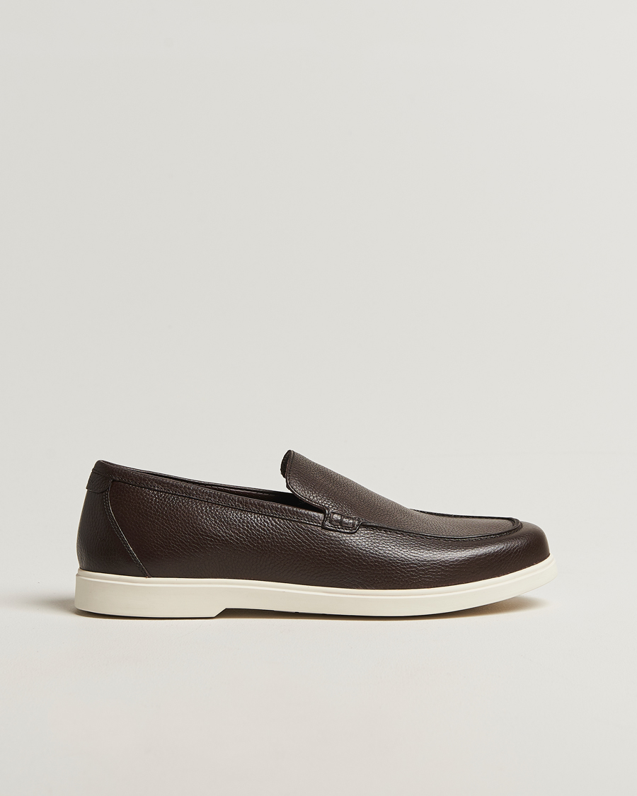 Heren | Instappers | Loake 1880 | Tuscany Grained Leather Loafers Dark Brown