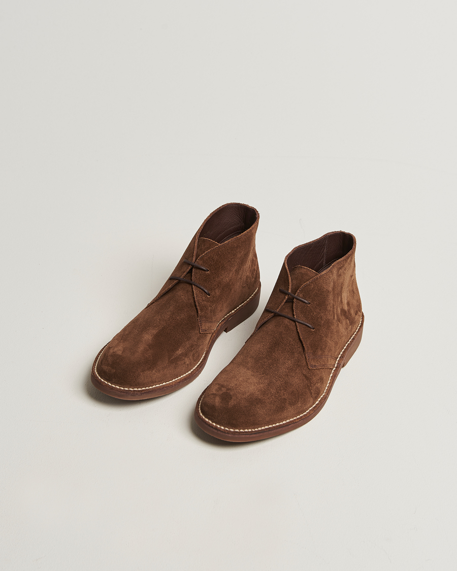 Heren | Laarzen | Loake Shoemakers | Sahara Suede Chukka Dark Brown