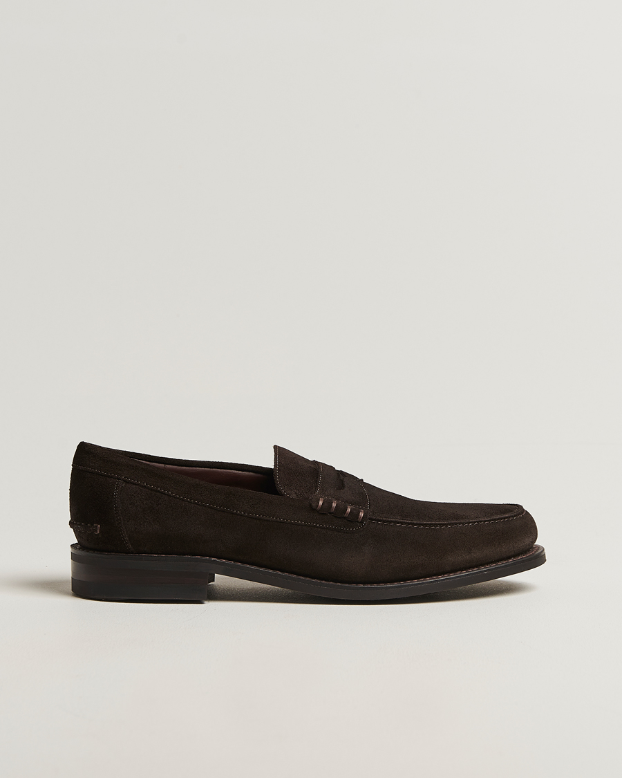 Heren | Instappers | Loake 1880 | Kingscliffe Suede Loafer Dark Brown