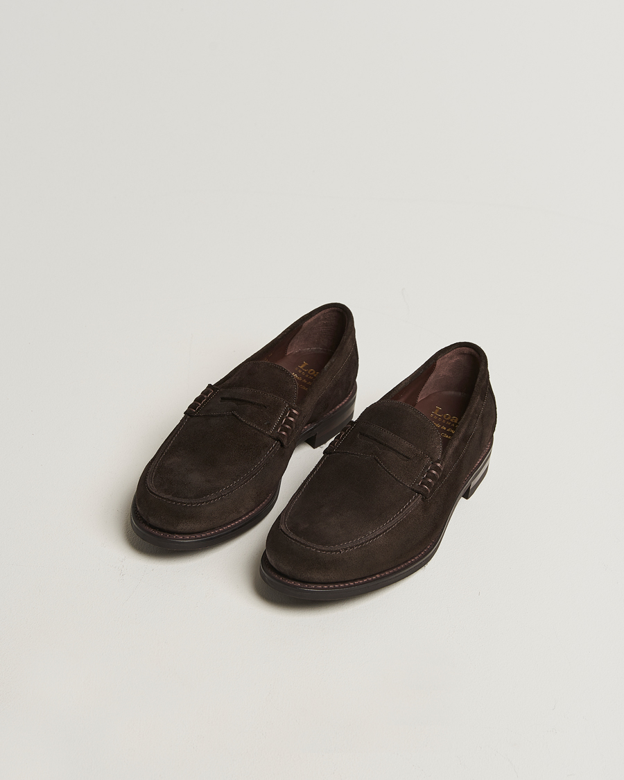 Heren | Instappers | Loake 1880 | Kingscliffe Suede Loafer Dark Brown